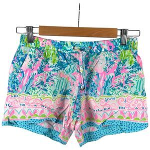Lilly Pulitzer Katia Shorts Fished My Wish Coastal Print Multicolor 5” Shorts XS